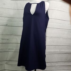 Parker Rivera Lace Up Side Dress  Marina med